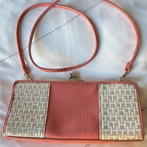Tommy Hilfiger Coral and Cream Crossbody Bag